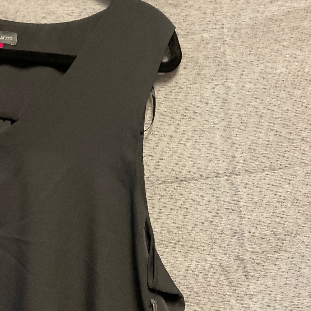 Vince Camuto Black Sleeveless Layered Blouse - Picture 4 of 7